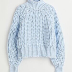 H&M Light Blue Knit Sweater - M